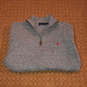 WORN ONCE Ralph Lauren Polo Gray Quaterzip